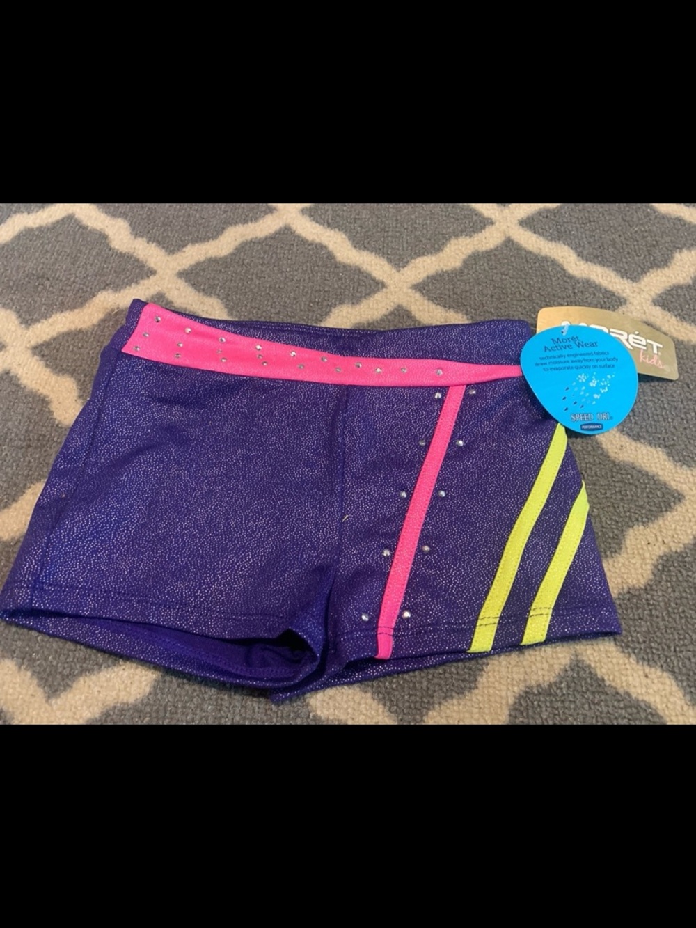 Girls size 6 Moret Kids dance/ gymnastics Active Shorts NWT